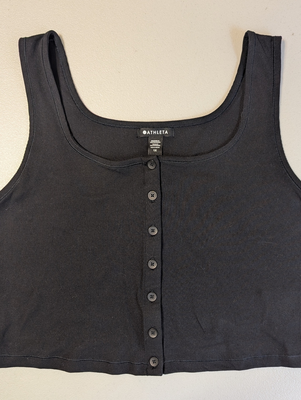 Athleta 1X ribbed, cropped tank